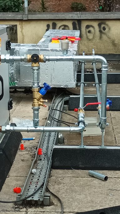 New AHU Pipework New AHU pipework