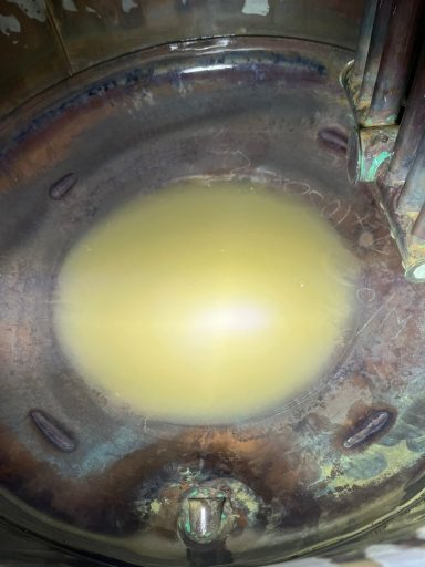 1500 litre calorifier before cleaning PPM service of 1500 litre hot water storage vessel